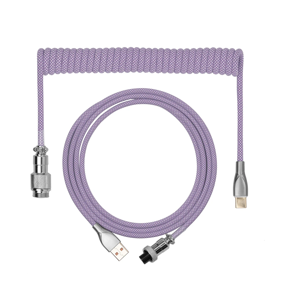 Epomaker-cabo Mecânico para Teclado Enrolado Tipo-c Usb a Tpu Conector Aviador Destacável para Jogos Macaron 18 m - Imagem 6