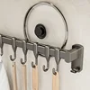 Wall Hangers Kitchen Organizer Hooks No Drill Rack for Kitchen Utensils Knife Holder Cutting board Spoon Lid Storage Accessories 4
