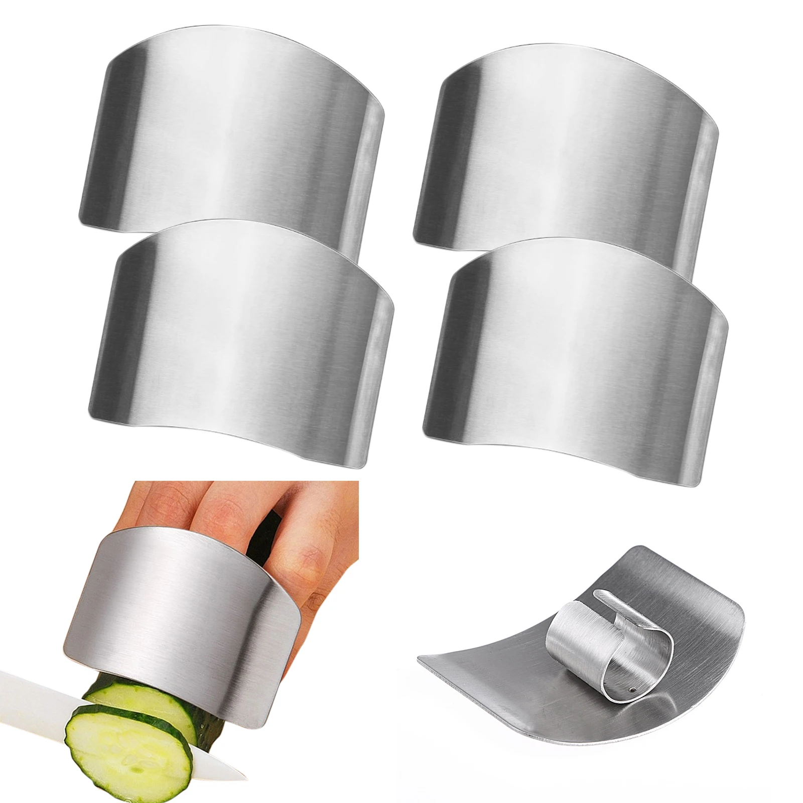 Stainless Steel Finger Protector Anti-cut Finger Guard Safe Vegetable Cutting Hand Protecter Kitchen Gadgets Kitchen Accessories