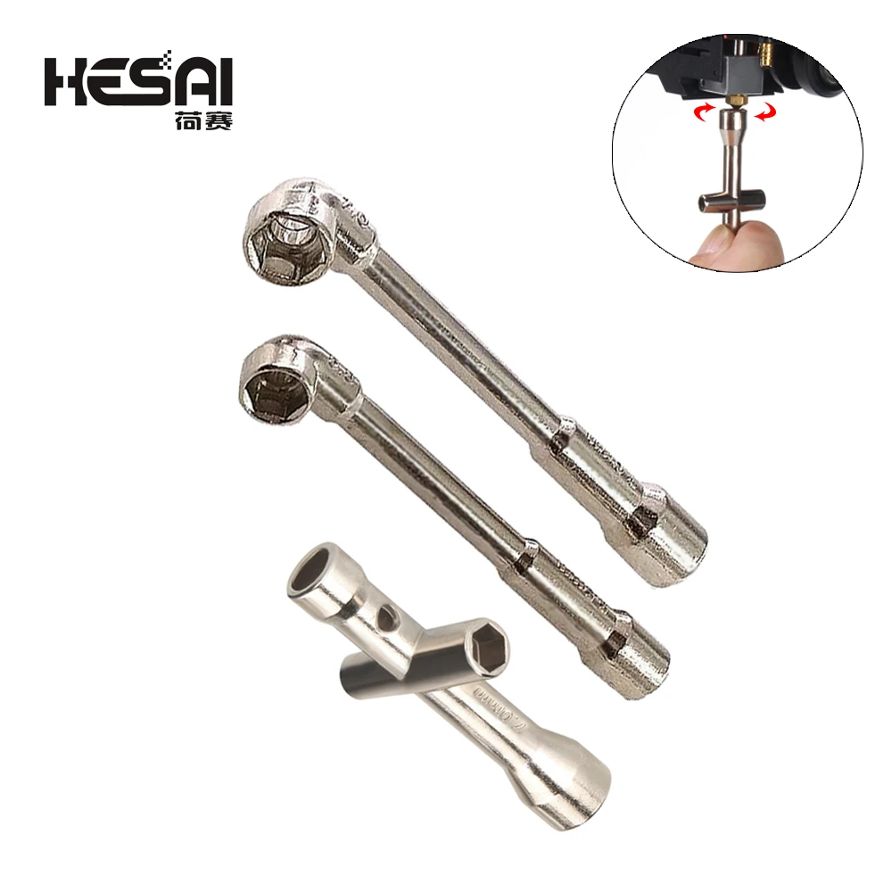 

E3D V6 Nozzle Mini Spanner M2 M2.5 M3 M4 Screw Nut Hexagonal Cross 7mm Wrench Sleeve Socket Maintenance Model Car Wheel Tool