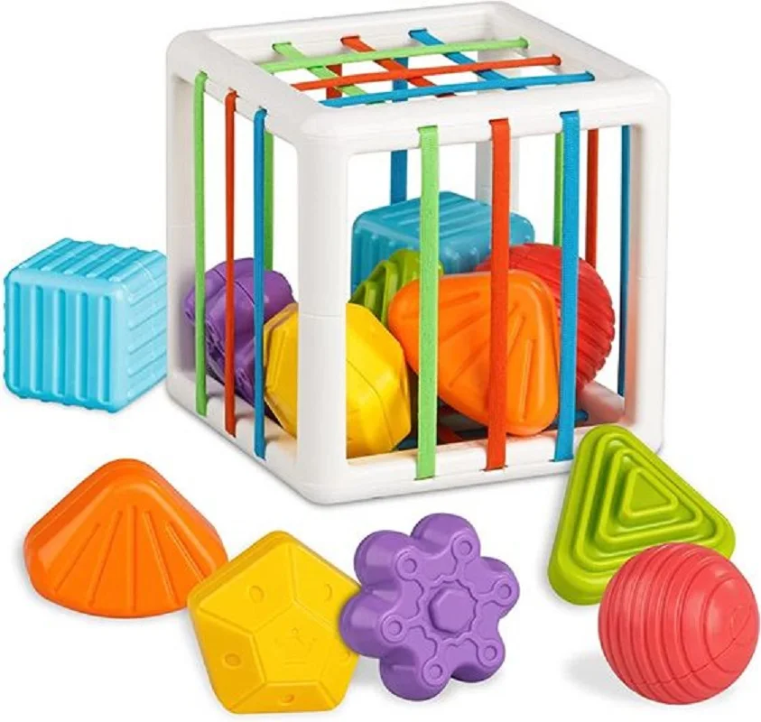 Baby Shape Sorter Toy Montessori Sensory Cube Sorting Toys Motor