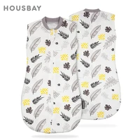 Baby Sleeping Bags Summer Thin Newborn Swaddle Blanket For 0-12Months Infant 100% Cotton Soft Newborn Wrapping 2-Ways Zipper 1