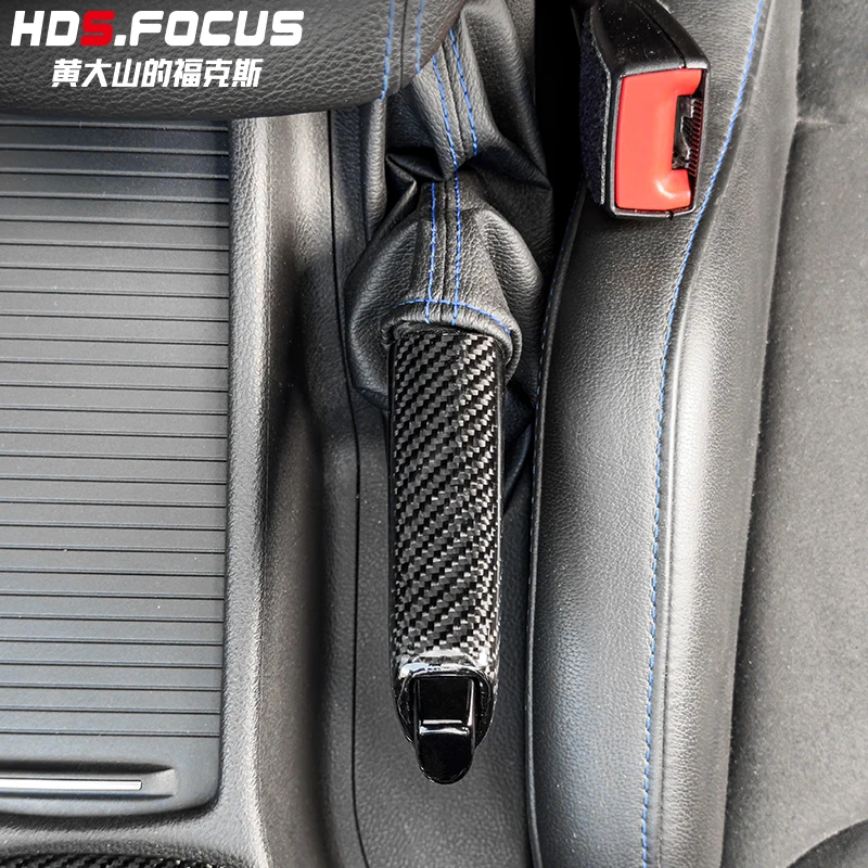 For Ford Focus MK3 Handbrake Grips Genuine Carbon Fiber Car Hand Brake Protection Decoration Cover Accessories hand brake cover,car interior accessories