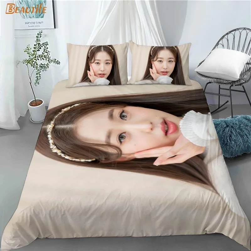 Custom IVE Jang Wonyoung 3 Pcs Duvet Cover Set Fashion Bedding Sets Comforter Duvet Cover Pillowcase Home Textiles 0505 3
