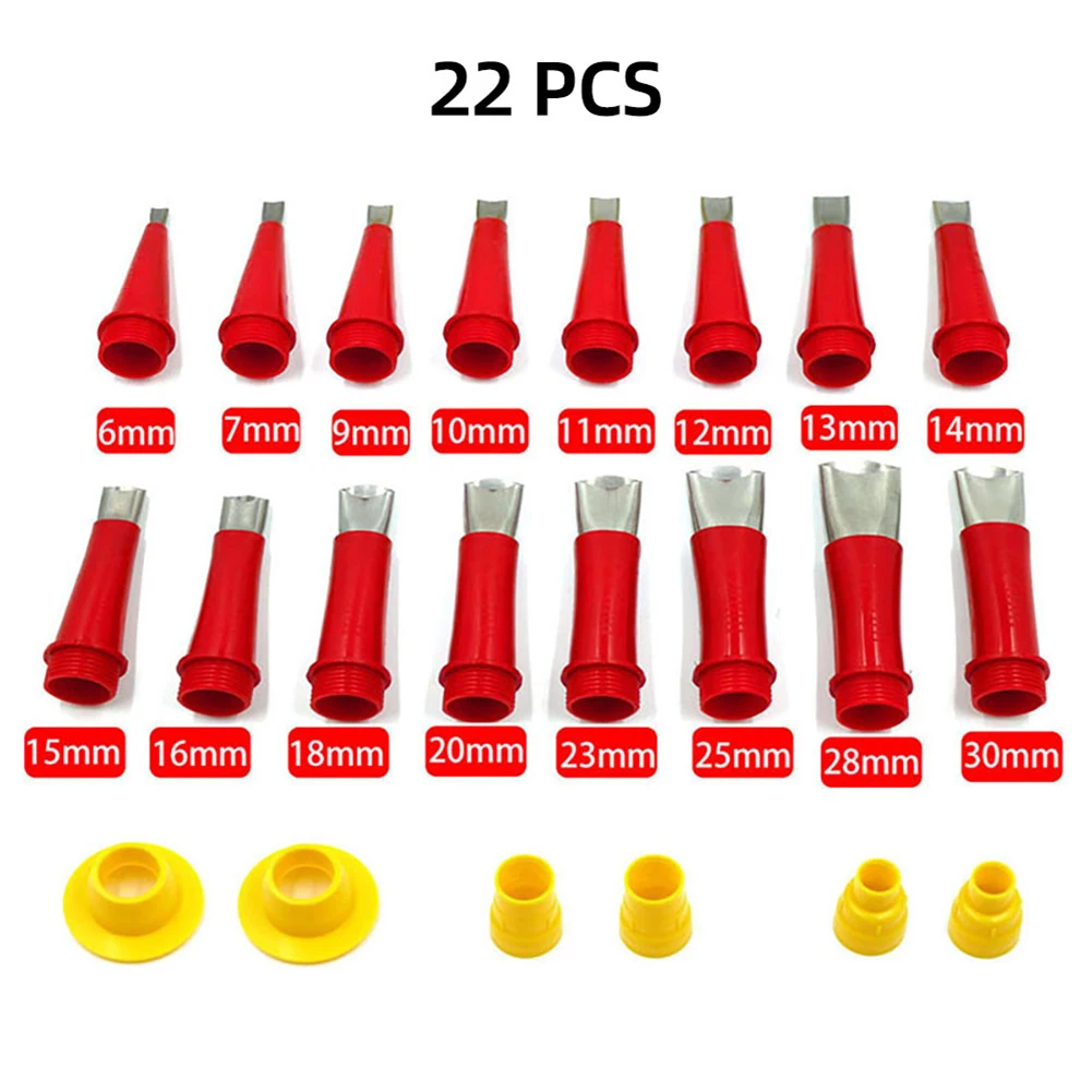 22Pcs Stainless Steel Caulk Nozzle Applicator Caulking Finisher Glue Tool Kitchen Bathroom Sink Silicone Sealant Finishing caulking gun nozzles caulking nozzle caulking tools