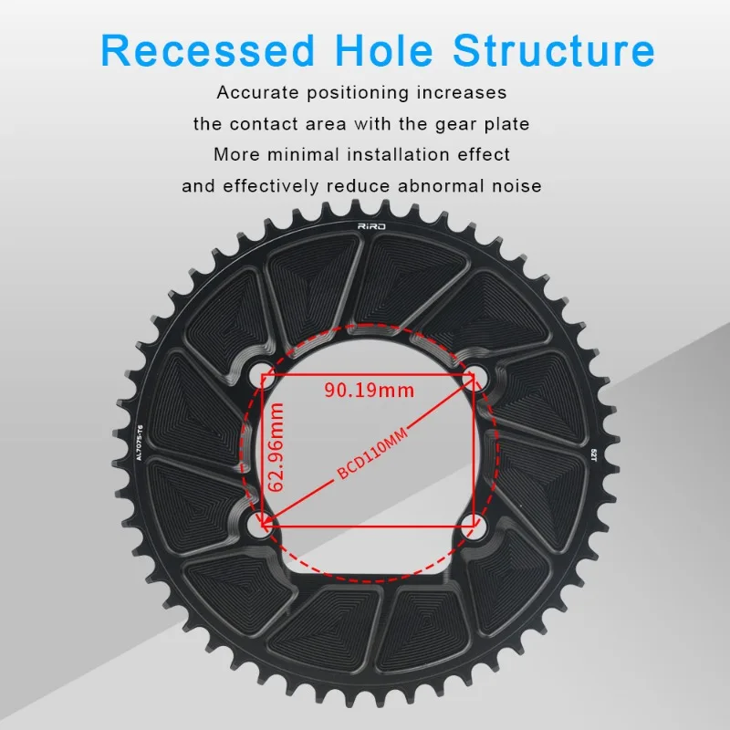 RIRO 110 BCD bike Chainring Bicycle Parts Bike Chainring 46T 48T 50T 52T 54T 56T 58T Road Bicycle Chainwheel 9/10/11/12S For SHIMANO R7000 R8000 R9100