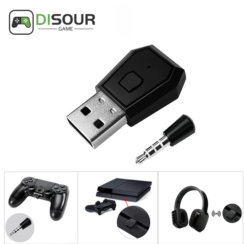 

DISOUR Bluetooth 4.0 Headset Dongle USB Wireless Adapter Transmitter For Bluetooth Headsets For PS4 Game Controller Accessories