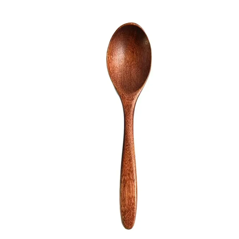 Natural Wooden Spoon Rice Soups Spoon Utensil Cereal Spoon Handmade Home Cookware Dinnerware Cutlery Kitchen Accessories
