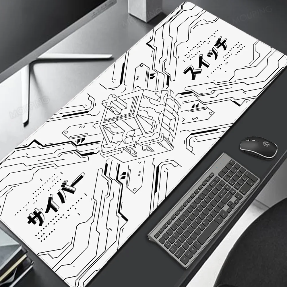 Switch Pad Gaming Black and White Mouse Pad Kawaii Japan Mousepad Gamer Desk Mat Mouse Mats Gamer Carpet Office Tables Pc Mat
