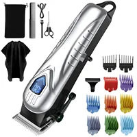 Cordless Hair Clippers for Men  Professional Hair Cutting Kit with 10 Combs, Rechargeable Barber Clippers Beard/Hair Trimmer 1