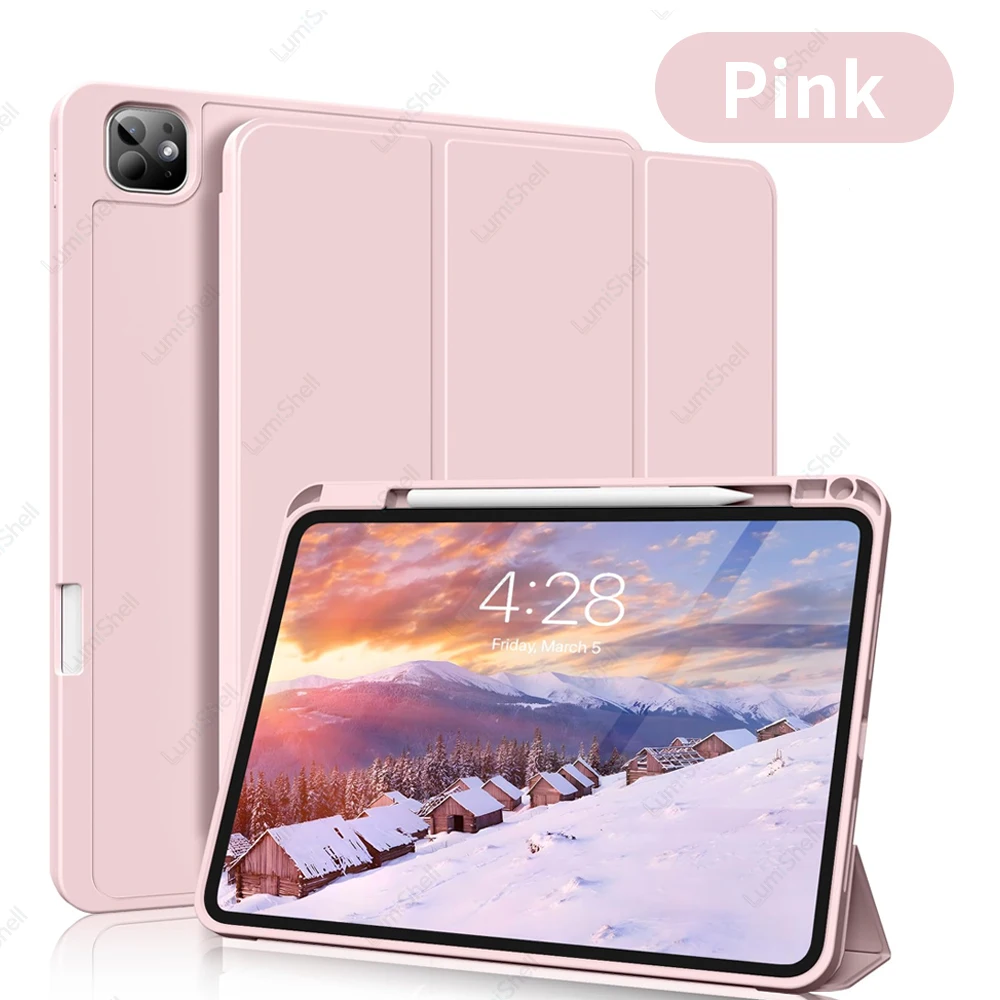 Versatile Tablet Case with Pencil Holder and Soft TPU Back