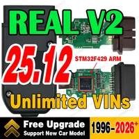 Best qualit 2025+ Real V2 VagCom Diagnostic Tool Update Online Unlimited VINS Vag Com HEX Usb Interface V25.3 Coding Function