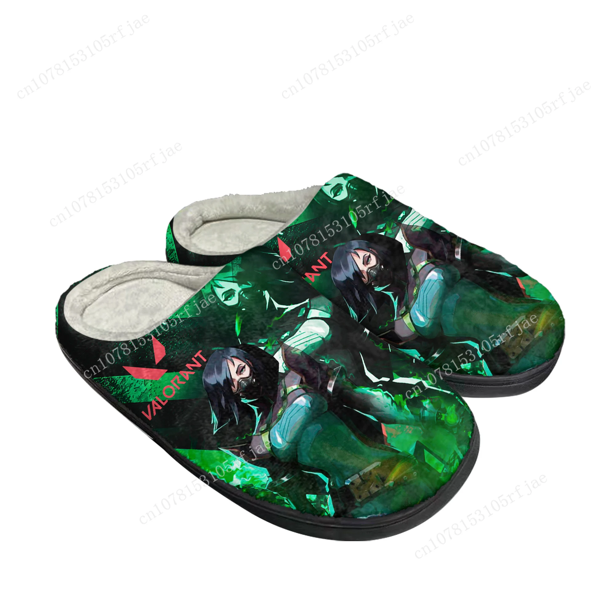 Agent Manga Cartoon Game Valorant Home Cotton Slippers Mens Womens Plush Bedroom Casual Keep Warm Shoes Tailor Made Slipper