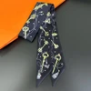 French Summer Classic Key Chain Female Decoration Twill Long Ribbon Binding Bag Silk Ribbon Hair Belt Hot Selling Small Scarf 4