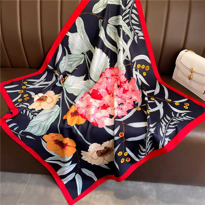 Twill Satin Square Scarf 5