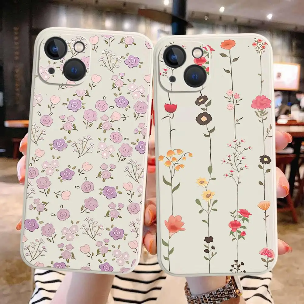 Fresh Small Floral Shockproof Soft Flower Phone Case Cover