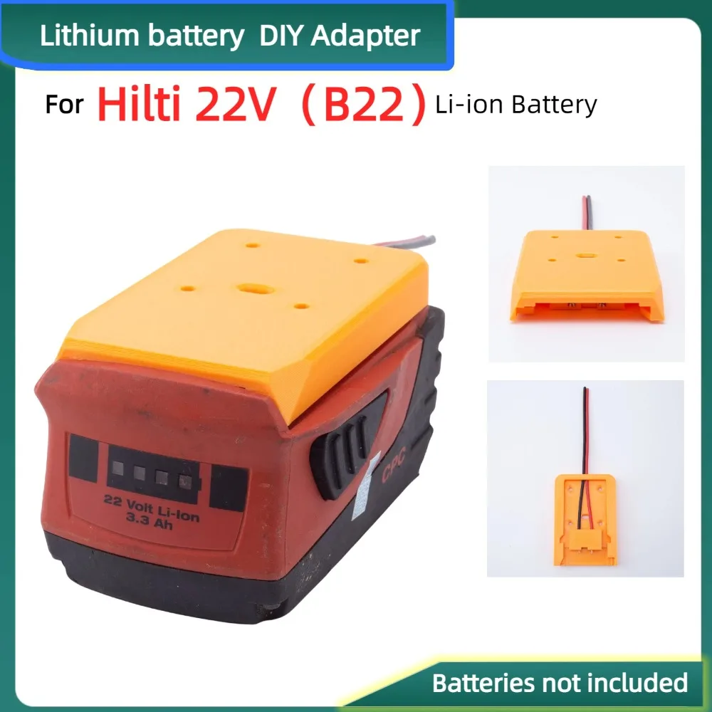 14 AWG Power Wheel Adapter， for Hilti 22V (B22) Li on Battery Conversion To DIY Connector Output Power Supply Converter