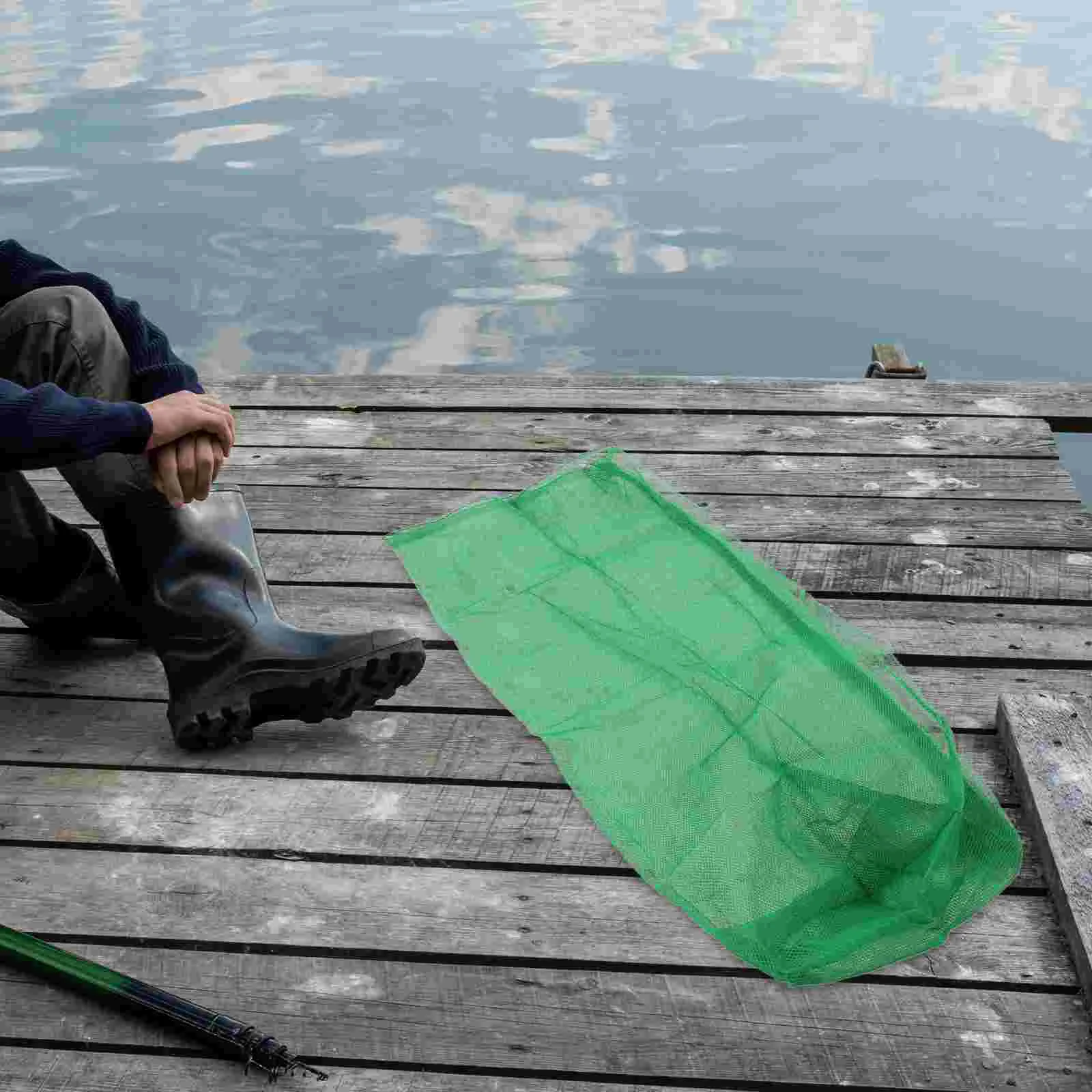 

Portable Nylon Fishing Net Diving Fish Net Bag Drawstring Fish Catching Net Angling Supply