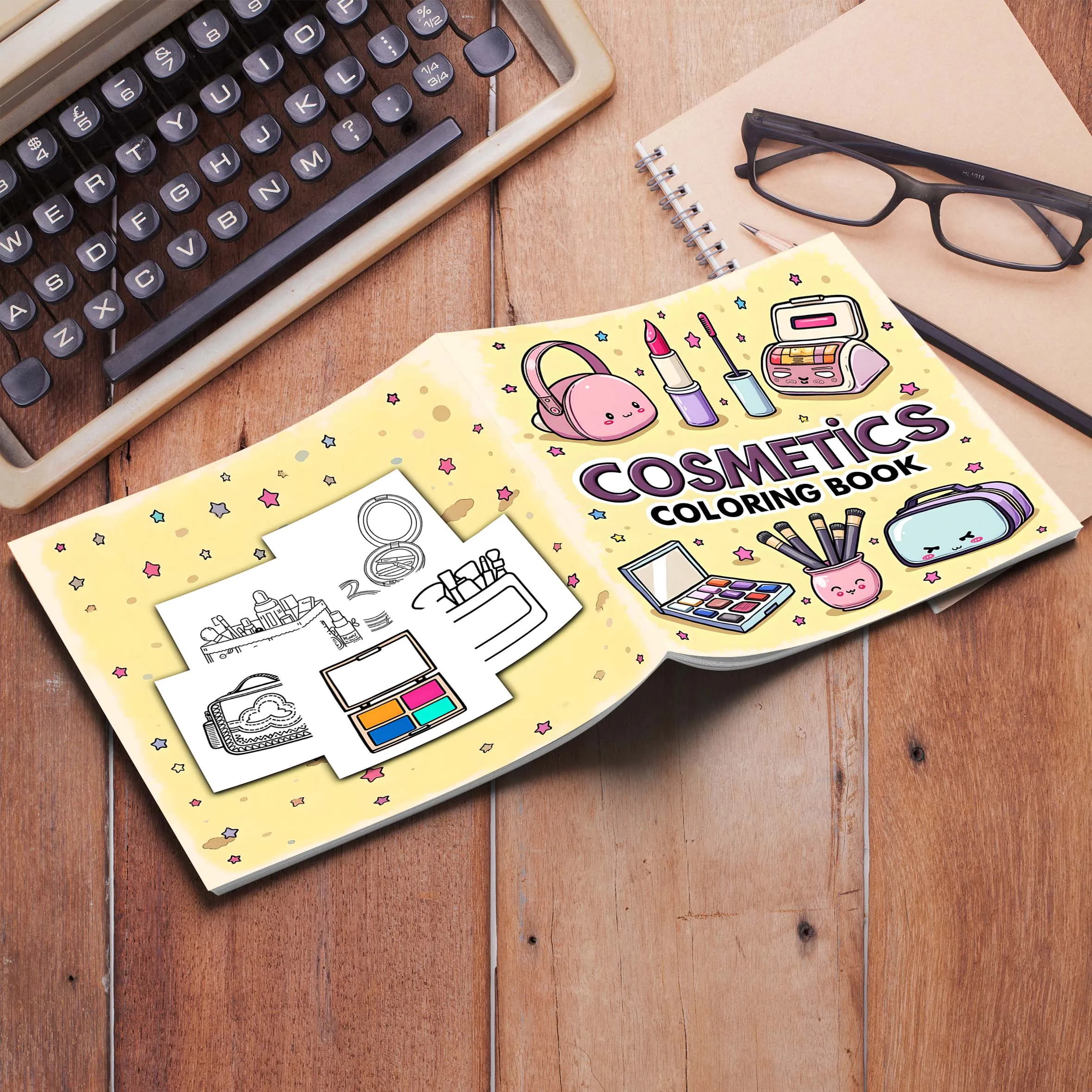 1PC Adult Graffiti COSMETiCS Coloring Book 24 Page Colouring Book Decompression Entertainment Holiday Party Gift 2
