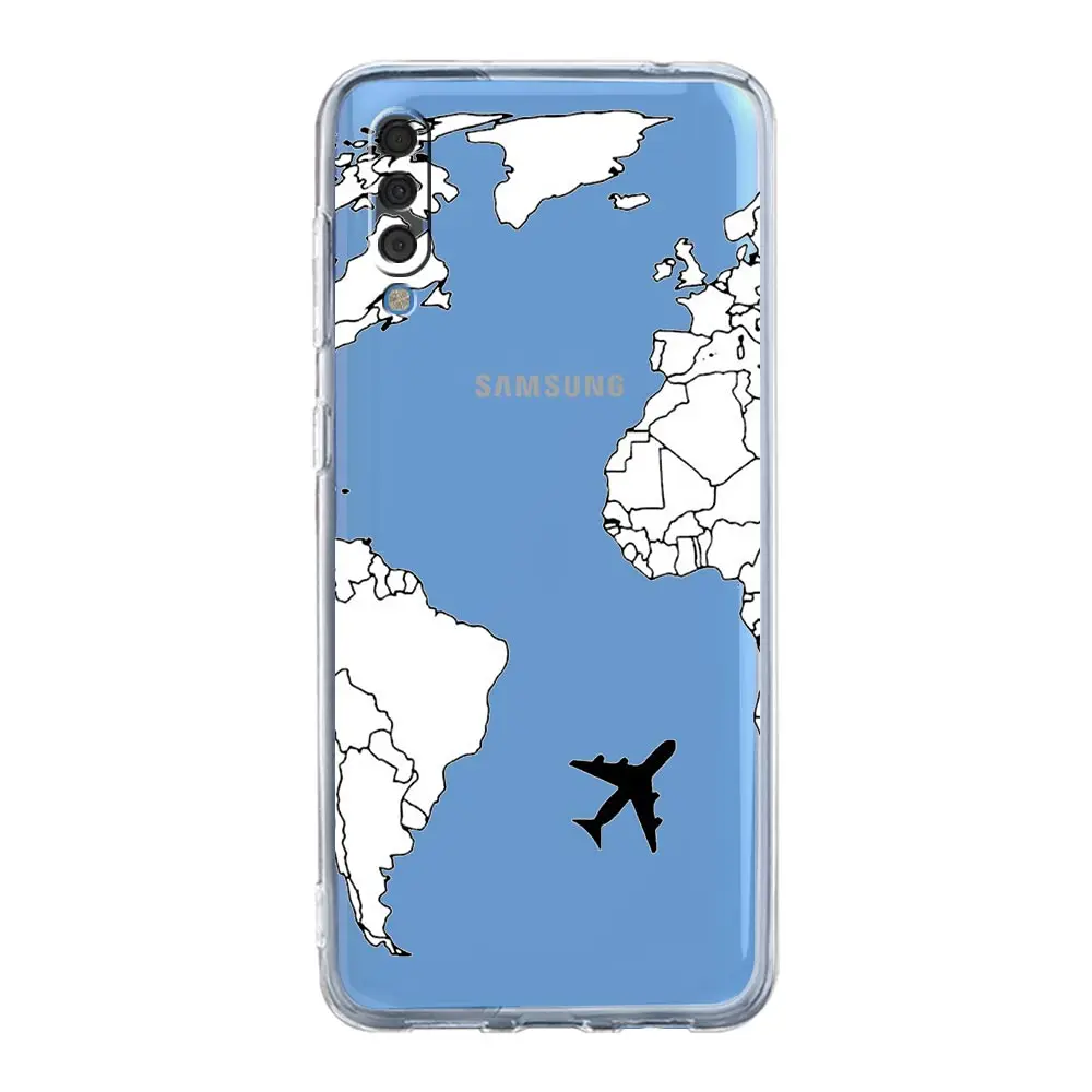 Cartoon World Map Scenery Phone Case Cover