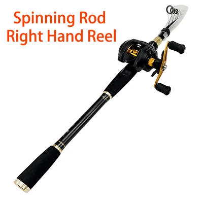 Fishing Rod Combo 1.6-2.4M Telescopic Fishing Rod and Baitcasting Spinning  Fishing Reel for Carp Fishing - AliExpress