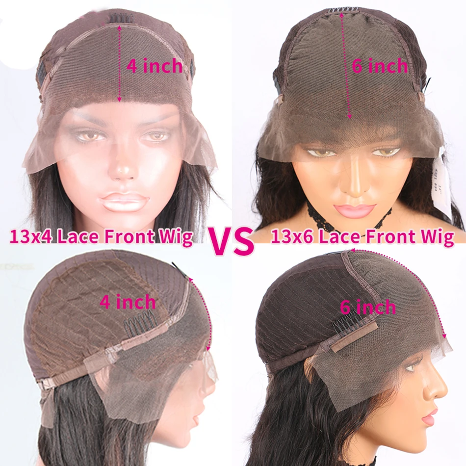 13x6 HD Lace Frontal Human Hair Wigs Body Wave Pre Plucked 13x4 Lace Front Wig Transparent Lace Front Human Hair Wig For Women 6
