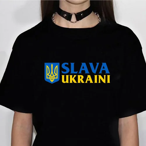 Ucraina Ucrania 우크라이나 tshirt 여성 만화 재미 있는 디자이너 티셔츠 소녀 하라주쿠 그래픽 만화 의류 4