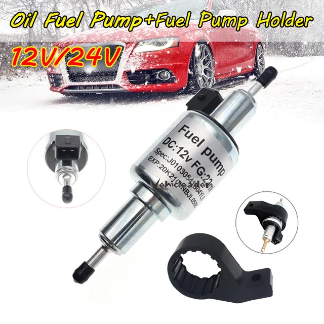 Universal Car Heater Oil Fuel Diesel Pump 12V / 24V 1KW- 5KW With Bracket Holder Vehicle Diesel Air Parking Heat Pump