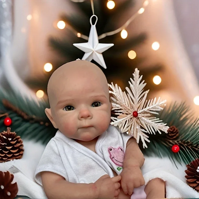 Can Open Mouth 33cm Bettie Solid Silicone Bebe Reborn Girl 2 Sets Outfits 3D Painted Skin Soft Reborn Doll For Kid's Gift