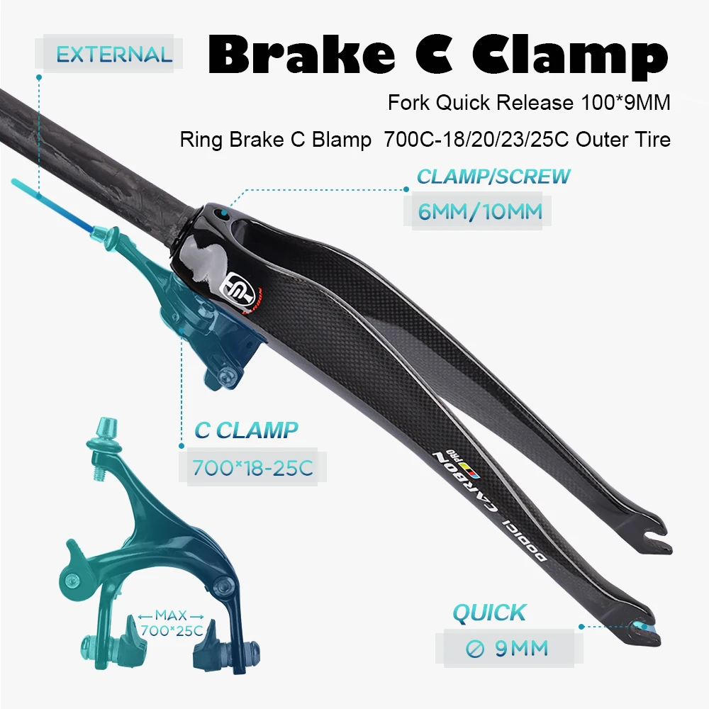 Carbon Fiber Fork Road Bike | Full Carbon Fixed Bike Fork