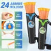 2 Pack Bow and Arrow for Kids, LED Light Up Archery Set with 24 Suction Cup Arrows Indoor Outdoor Sport Gifts for Boys Girls 3