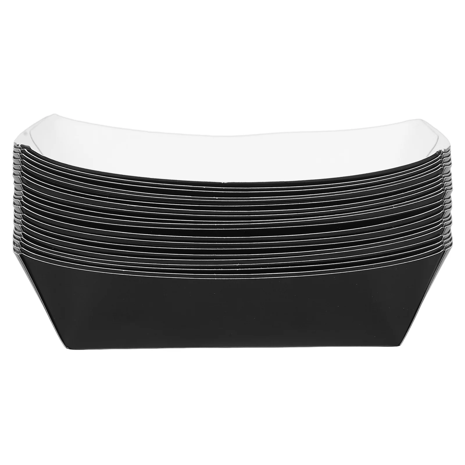 20 Pcs Kraft Paper Packing Box Black Food Boats Container Baked Potatoes Containers Baby
