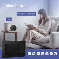 BSEED Zigbee Click Switches Series 1/2/3/4Gang Wall Smart Light Switches Yellow Backlight Glass Frame Tuya APP EU Stair Switches - Image 5