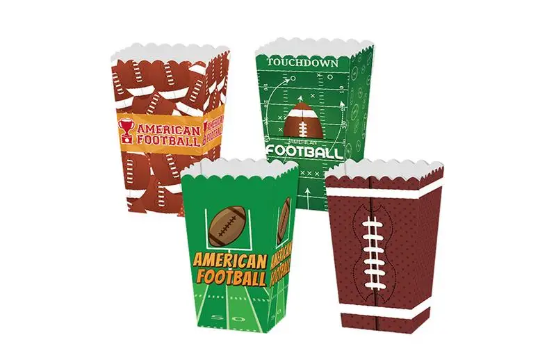 

Popcorn Buckets For Party Paper Boxes Buckets Red White Stripes Bags Snack Containers for Movie Party Theater Carniva Stadium