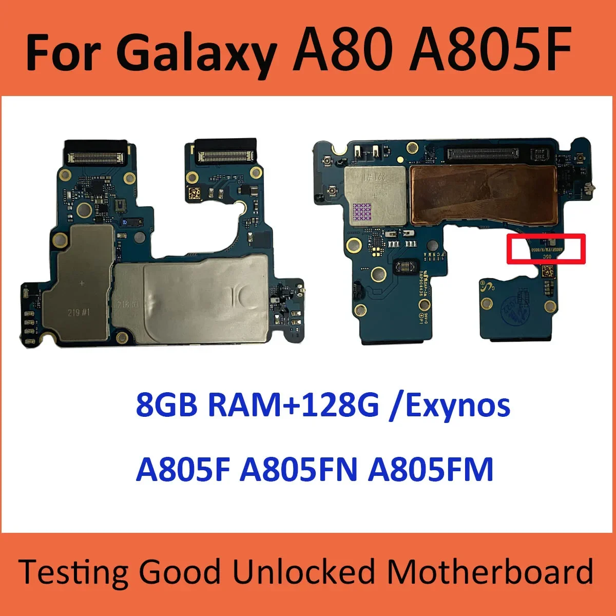 Mobile Motherboard For Samsung Galaxy A80 SM-A805F Dual-SIM 128GB Unlocked