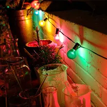 

Solar-Powered String Lights 25 Beads Christmas Lights Festival Bubble Light Outdoor Ornamental Festoon Lamp Courtyard Garden