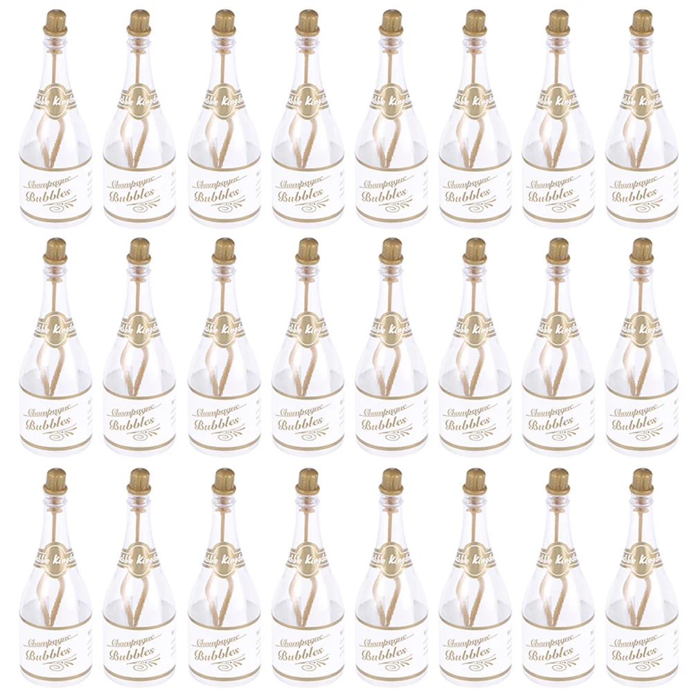 

12/24/36pcs Mini Champagne Bubble Bottles Empty Soap Water Bottles DIY Self Filling Bubble Toy Wedding Birthday Party Decoration