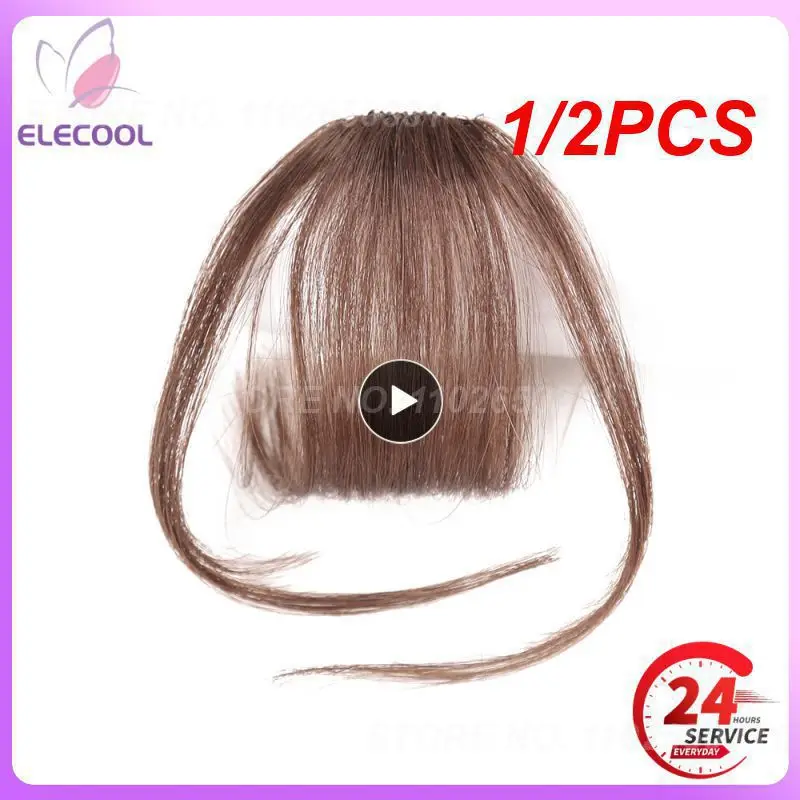 

1/2PCS Air Bangs Clip In Bangs Front Neat Bangs Fringe Hair Girl Clip In Hair Clip Extension Hair Accessories for Women