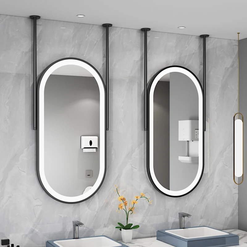 Modern Smart Bathroom Mirror Hanging Toilet Round Makeup Mirror with Lamp  Wall Hanging Hair Salon Barber Shop Luminous Mirror - China Frame Glass  Mirror, Modern Bathroom Mirror