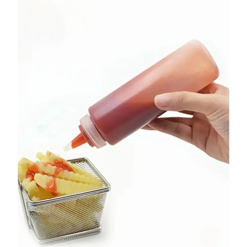 Condiment Squeeze Bottle 6pcs Hot Sauces Olive Oil Ketchup Mustard Dispensers 230 Ml