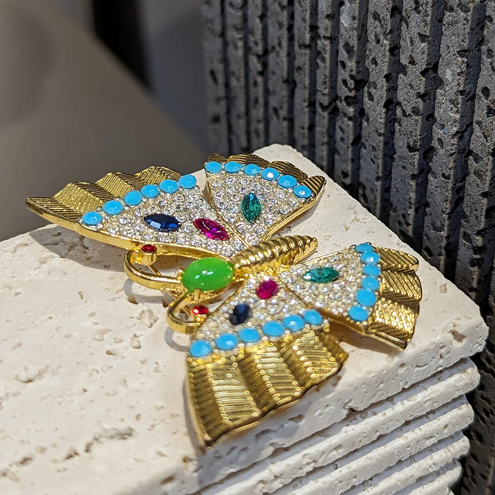 European and American vintage vintage butterfly insect brooch