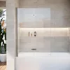 36 * 55 Inch Bathtub Shower Door,Bathroom Door with Bottom Seal,Liftable and Foldable Glass Door,Rectangular Bathtub Screen 1