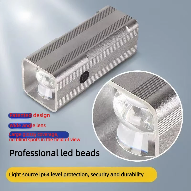 블랙/실버 벽면 연마 LED 플래시라이트 USB 인터페이스 휴대용 장 장수명 레벨링 램프