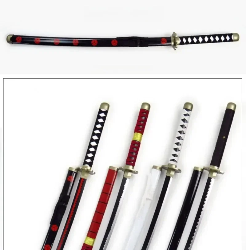 Holz-Katana-Schwerter in Originalgröße Japanische Anime-Katana-Schwerter Simulation Roronoa Zoro Cosplay-Requisiten Heimdekorationen – Detail 5