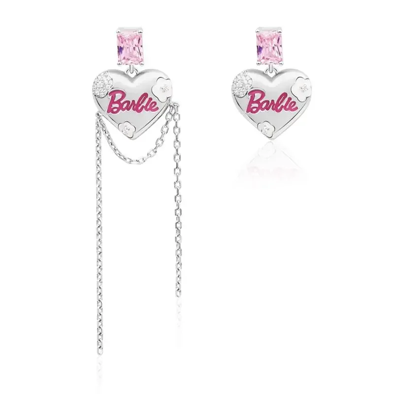 

Barbie Sterling Silver Asymmetric Love Tassel Earrings Women's Light Luxury Earrings 2023 New Earrings Ins