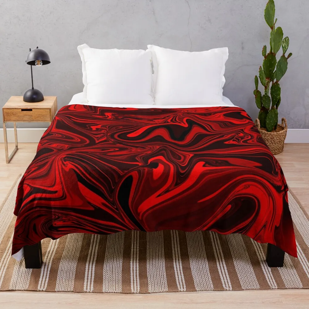 

Scary Red Swirl Throw Blanket Decorative Blankets Soft Blanket Hairy Blankets Fluffy Soft Blankets