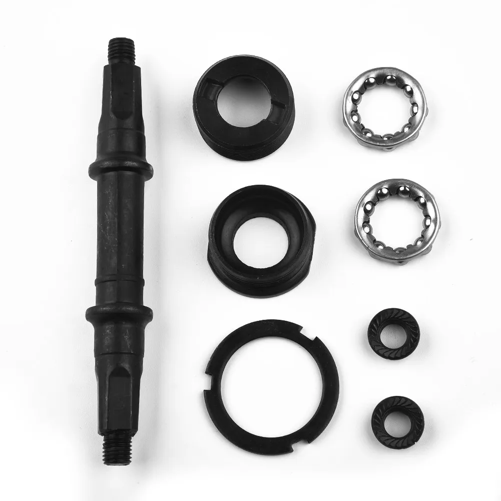 

For 68mm BB Shell Bearings Bottom Bracket Replacement Steel W/ Cup 1set Axle Bike/Bicycle Black Complete Durable