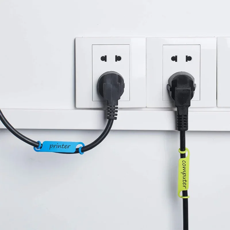 USB 컴퓨터 휴대폰 충전기 타이 홈용 케이블 태그, 케이블 관리 태그, 다색 케이블 라벨 코드 식별 태그, 20 개