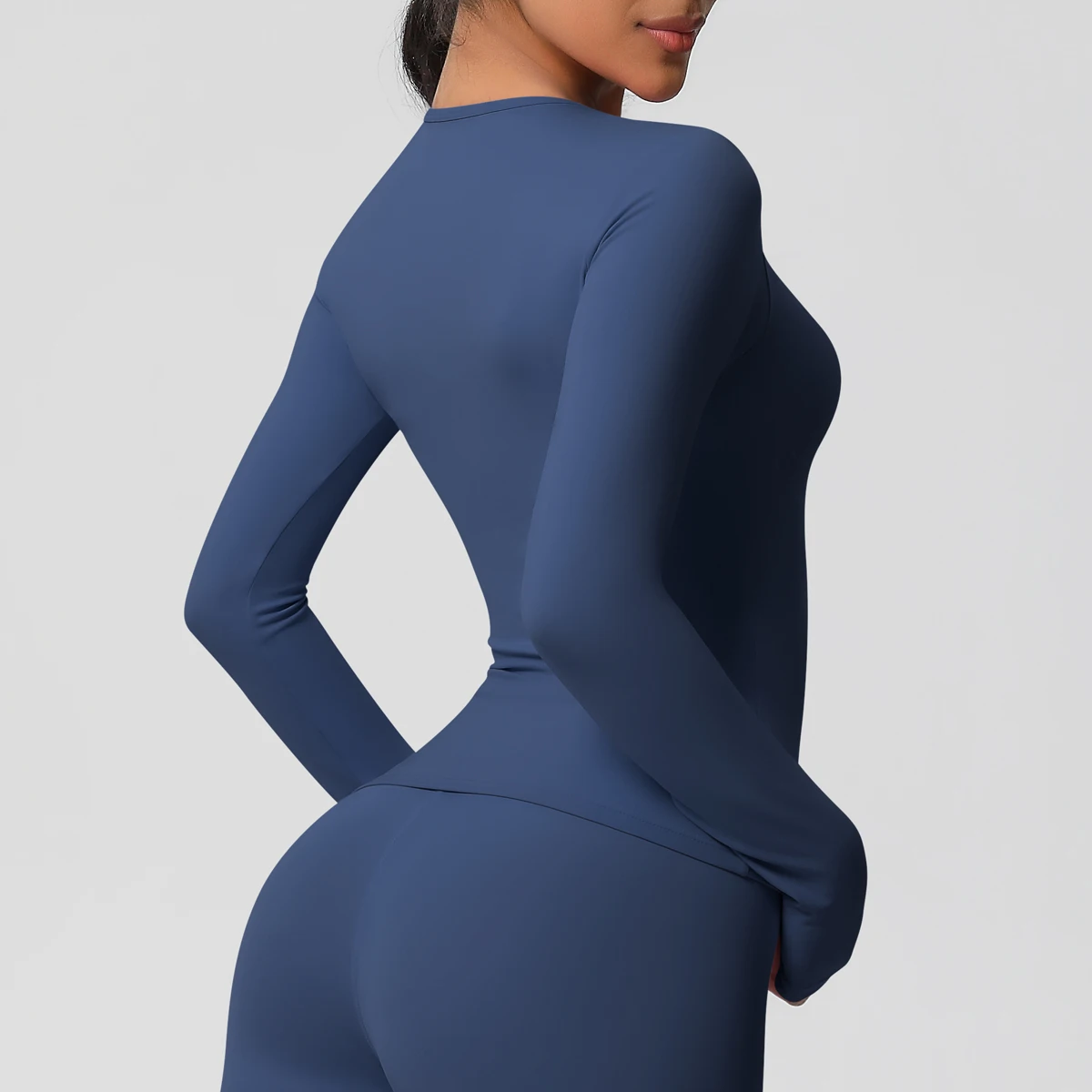 كم طويل تجريب الأعلى الصالة الرياضية المرأة عارضة...