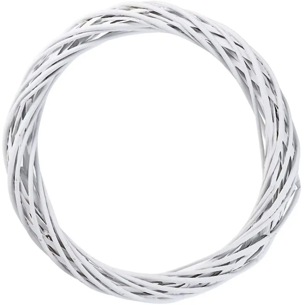 thumbnail image 1 of Party Xmas Blank Ornament Vine Natural Christmas Decoration Wicker Wreath Rattan Ring White Garland, 1 of 5